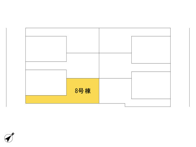 福生市加美平2丁目_8号棟_全体区画図