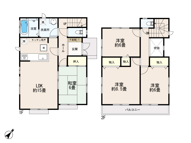 羽村市羽東1丁目_1号棟_間取図