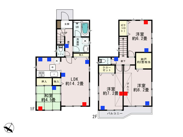 0161822_福生市東町_1号棟_間取図