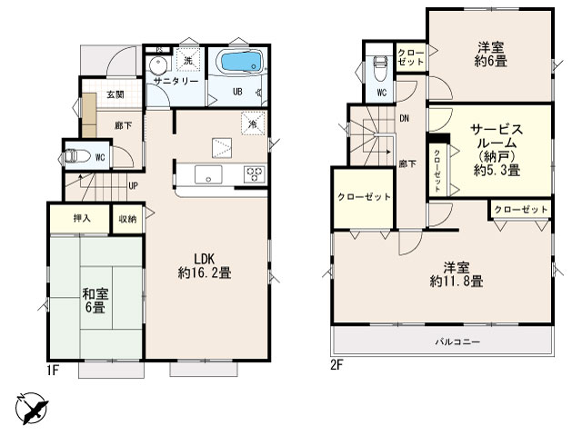 0165376_西多摩郡瑞穂町大字箱根ケ崎_1号棟_間取図