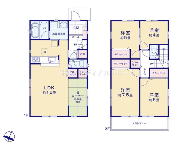 あきる野市舘谷 第2_8号棟_間取図_0380584