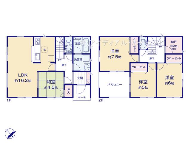 福生市北田園 第5_2号棟_間取図_0569890