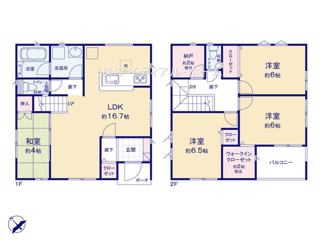 福生市北田園 第5_3号棟_間取図_0569891