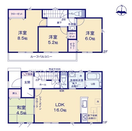 あきる野伊奈24-1期_1号棟_間取区画図画像_0803342