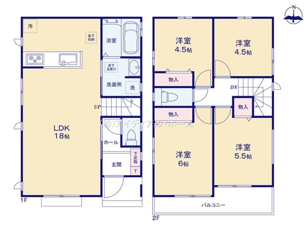 あきる野下代継_A号棟_間取区画図画像_0827056