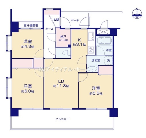 グランツ河辺リバーサイド_間取区画図画像_0832070